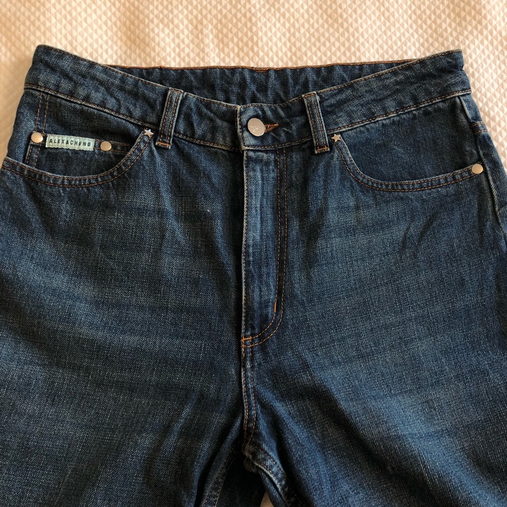 Dark Blue Straight Leg Jeans